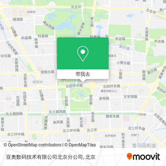 亚奥数码技术有限公司北京分公司地图