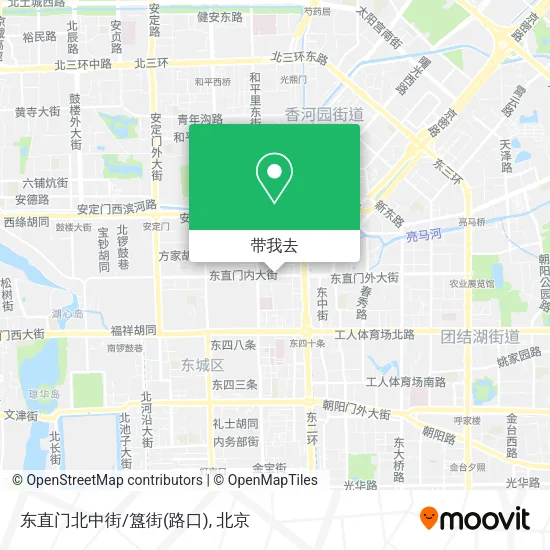 东直门北中街/簋街(路口)地图