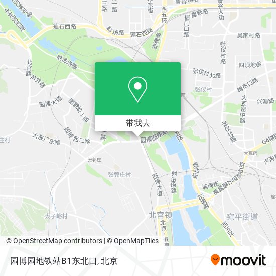 园博园地铁站B1东北口地图