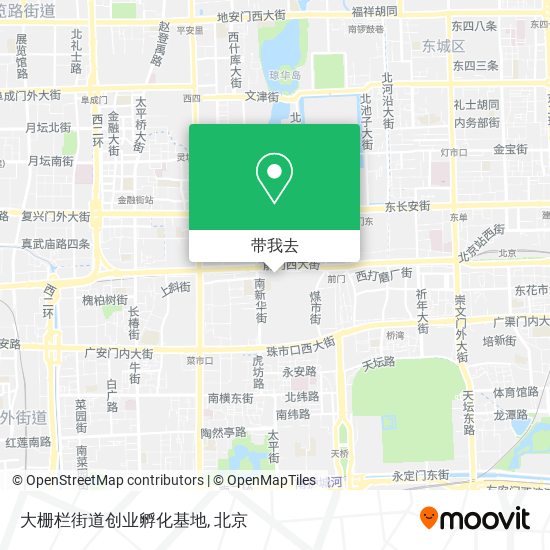 大栅栏街道创业孵化基地地图