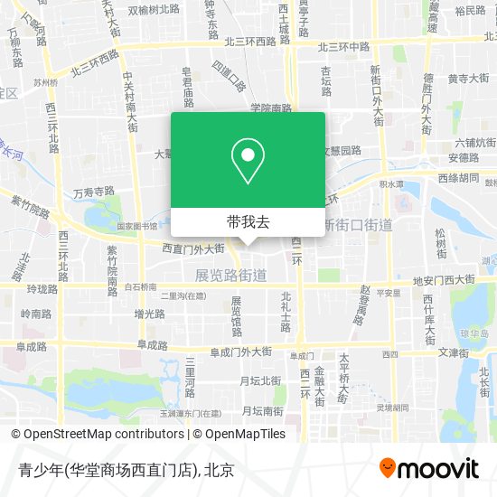 青少年(华堂商场西直门店)地图