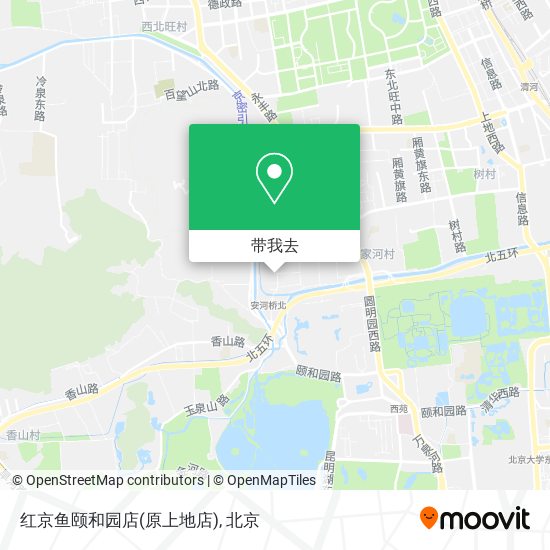 红京鱼颐和园店(原上地店)地图