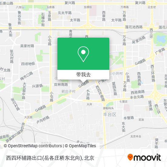 西四环辅路出口(岳各庄桥东北向)地图