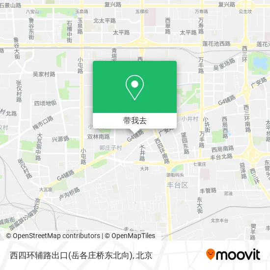 西四环辅路出口(岳各庄桥东北向)地图