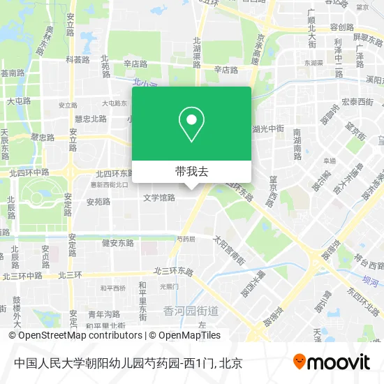中国人民大学朝阳幼儿园芍药园-西1门地图