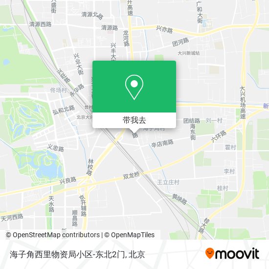 海子角西里物资局小区-东北2门地图