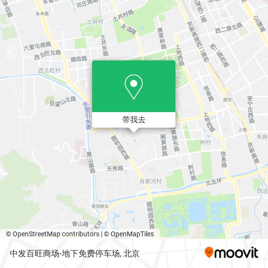 中发百旺商场-地下免费停车场地图