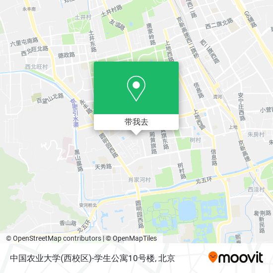 中国农业大学(西校区)-学生公寓10号楼地图