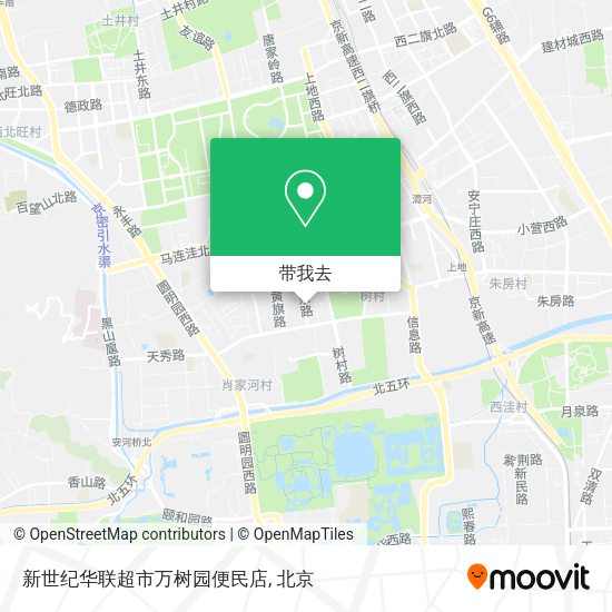 新世纪华联超市万树园便民店地图