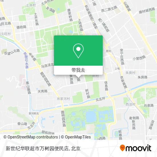 新世纪华联超市万树园便民店地图