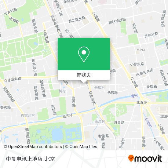 中复电讯上地店地图