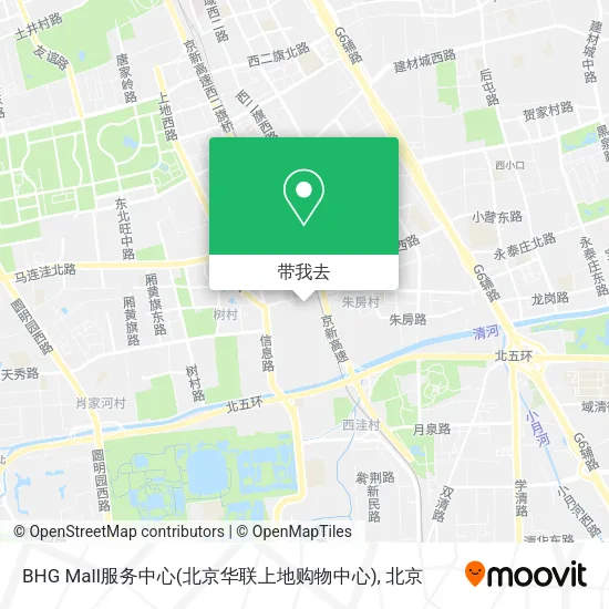BHG Mall服务中心(北京华联上地购物中心)地图