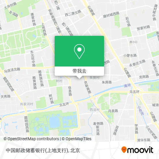 中国邮政储蓄银行(上地支行)地图