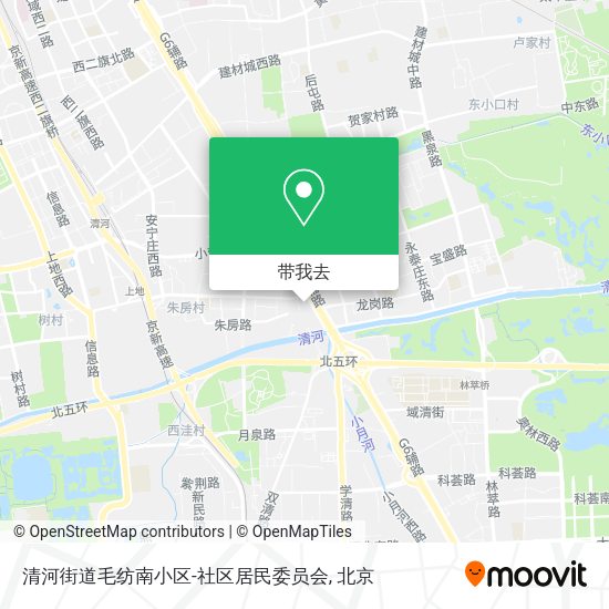 清河街道毛纺南小区-社区居民委员会地图