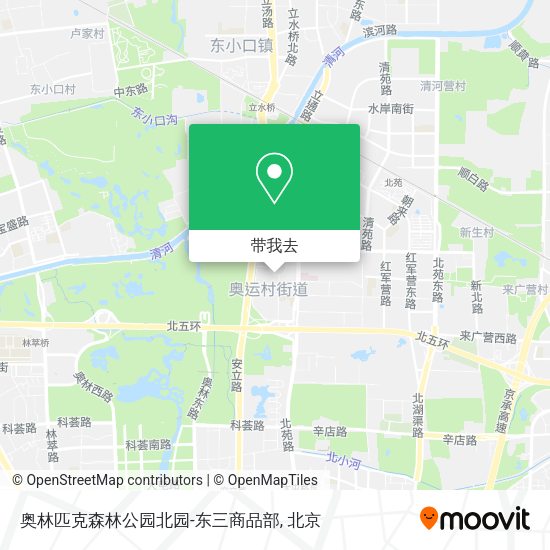 奥林匹克森林公园北园-东三商品部地图