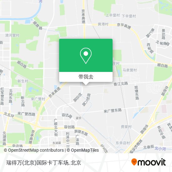 瑞得万(北京)国际卡丁车场地图
