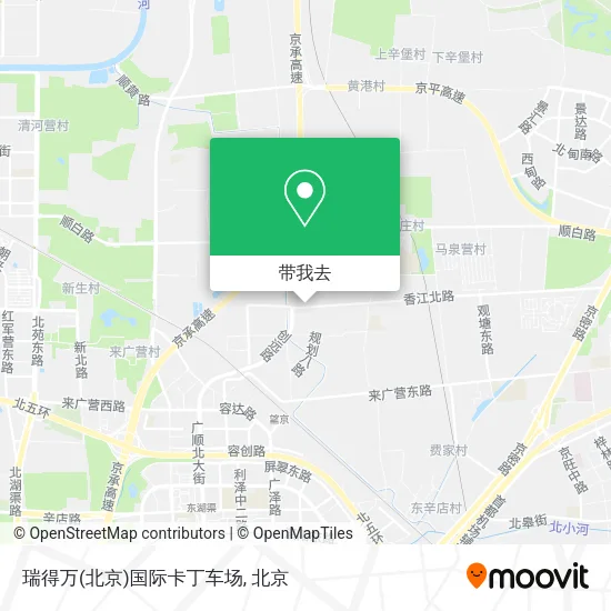 瑞得万(北京)国际卡丁车场地图