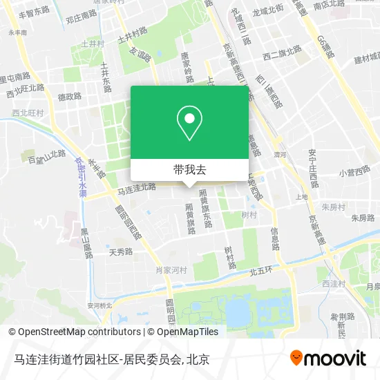 马连洼街道竹园社区-居民委员会地图