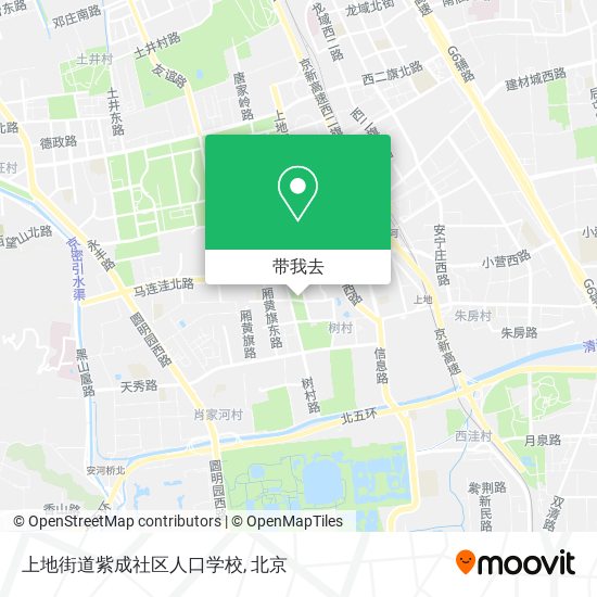 上地街道紫成社区人口学校地图