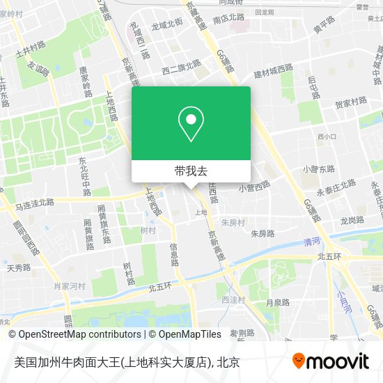美国加州牛肉面大王(上地科实大厦店)地图