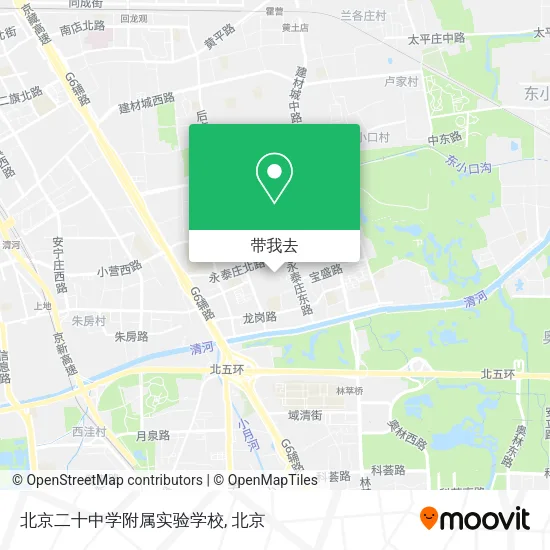 北京二十中学附属实验学校地图