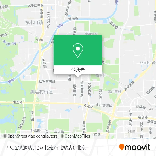 7天连锁酒店(北京北苑路北站店)地图