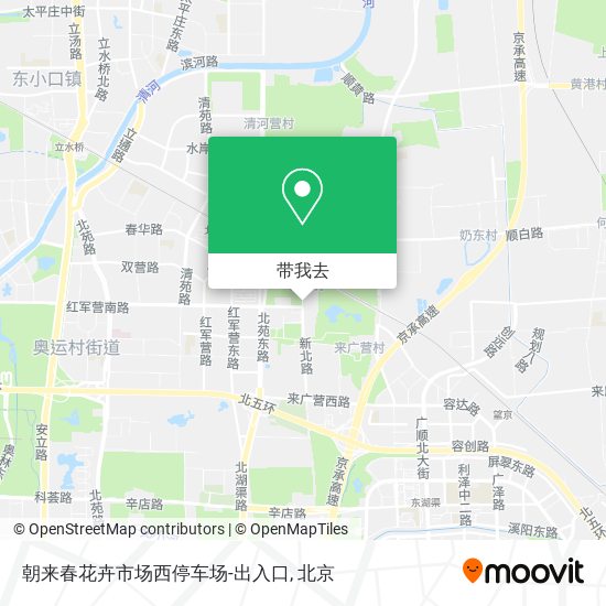 朝来春花卉市场西停车场-出入口地图