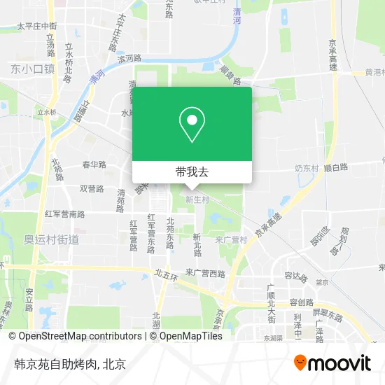 韩京苑自助烤肉地图