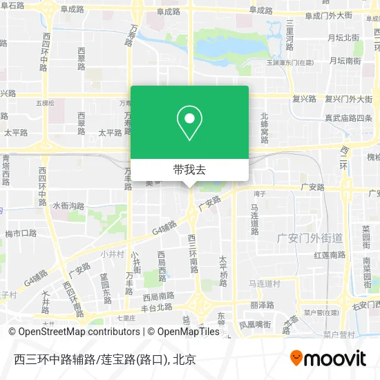 西三环中路辅路/莲宝路(路口)地图