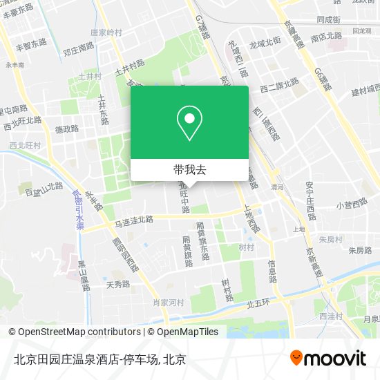 北京田园庄温泉酒店-停车场地图