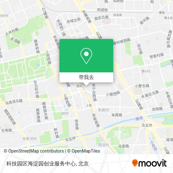 科技园区海淀园创业服务中心地图
