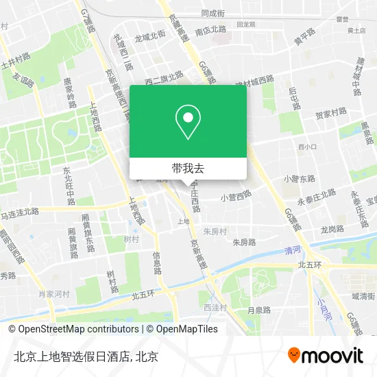 北京上地智选假日酒店地图