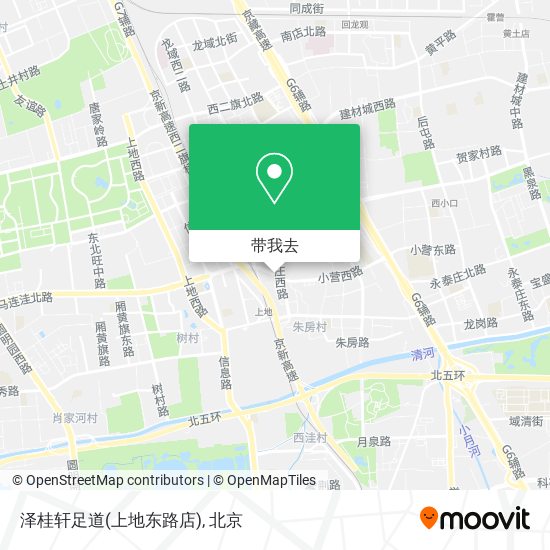 泽桂轩足道(上地东路店)地图