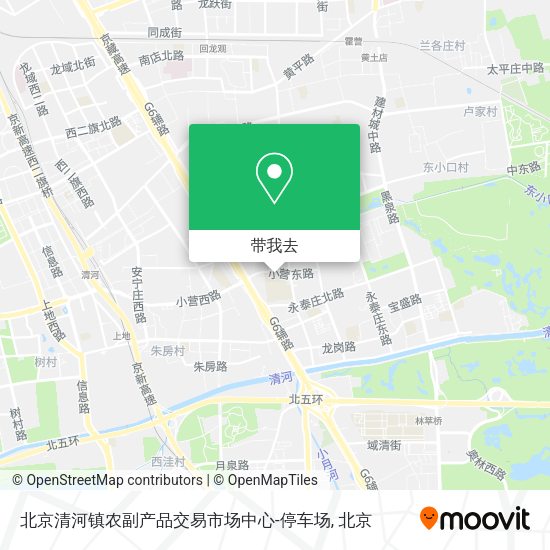 北京清河镇农副产品交易市场中心-停车场地图