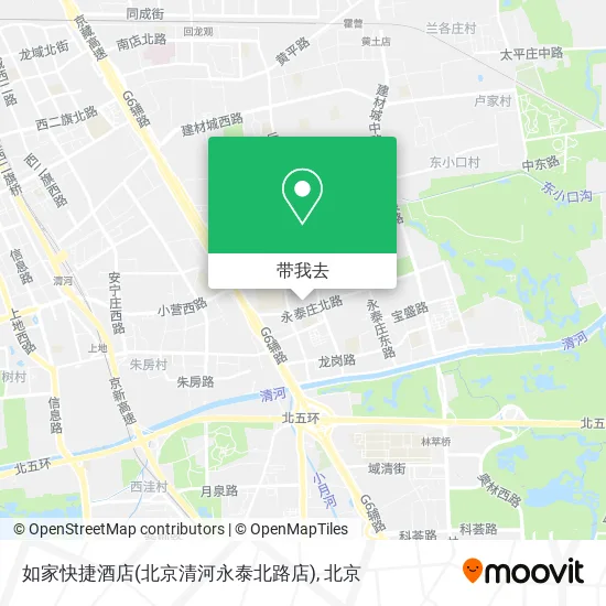 如家快捷酒店(北京清河永泰北路店)地图