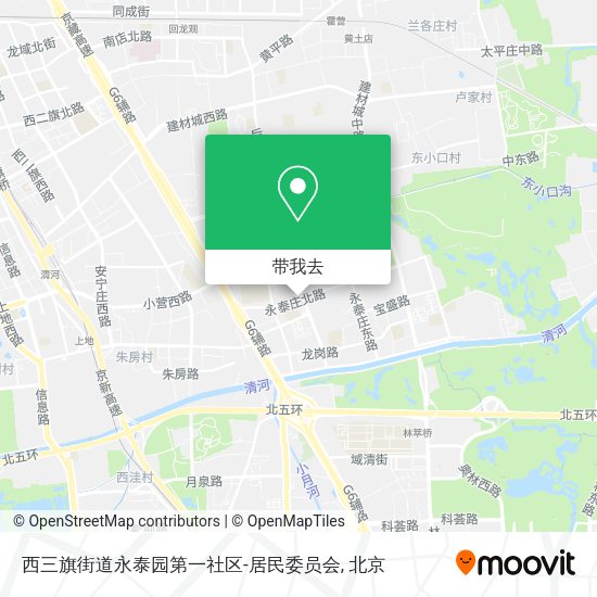 西三旗街道永泰园第一社区-居民委员会地图