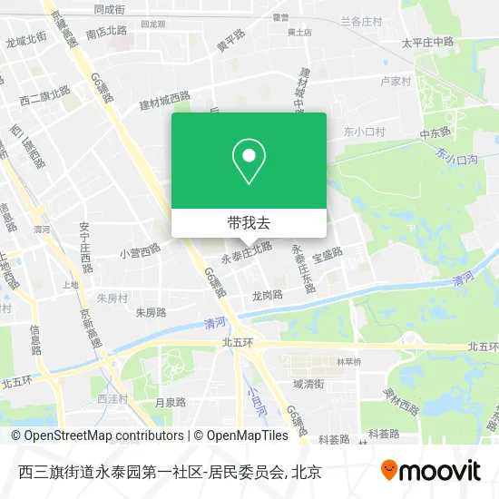 西三旗街道永泰园第一社区-居民委员会地图