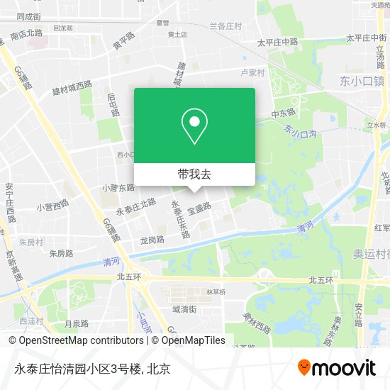 永泰庄怡清园小区3号楼地图