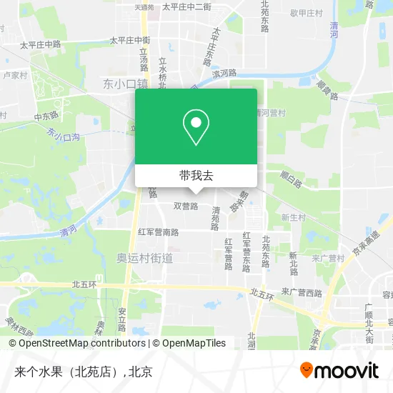 来个水果（北苑店）地图