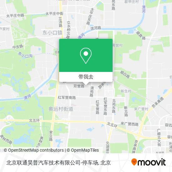 北京联通昊普汽车技术有限公司-停车场地图