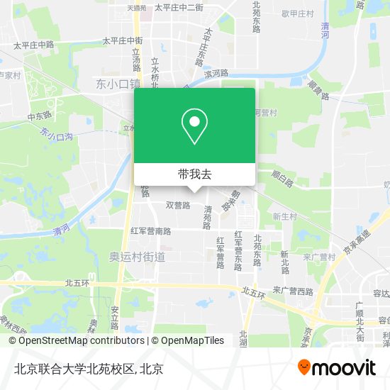 北京联合大学北苑校区地图