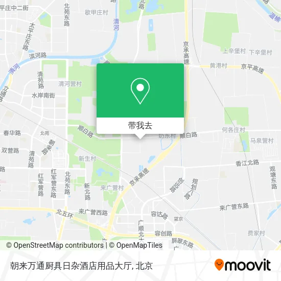 朝来万通厨具日杂酒店用品大厅地图