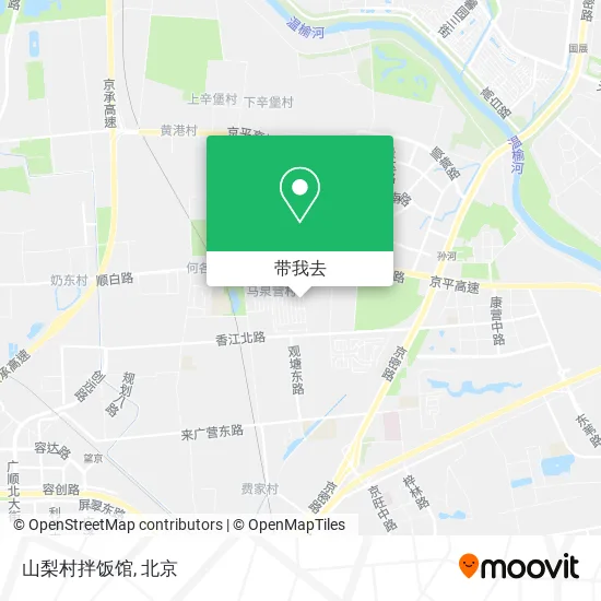 山梨村拌饭馆地图