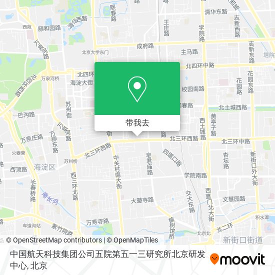 中国航天科技集团公司五院第五一三研究所北京研发中心地图