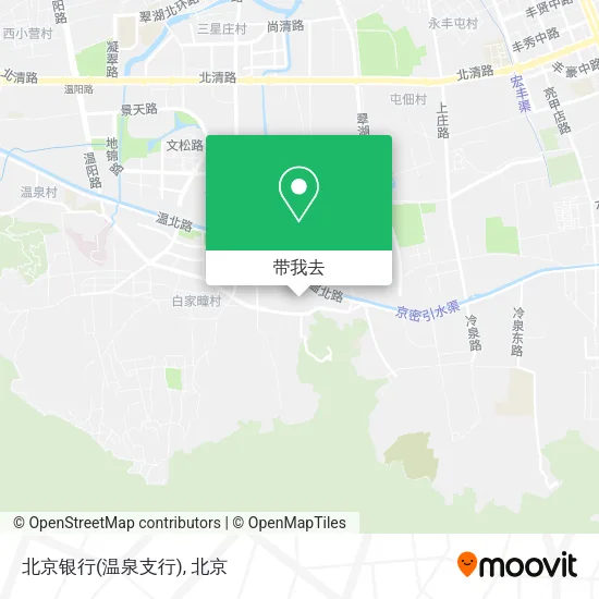 北京银行(温泉支行)地图
