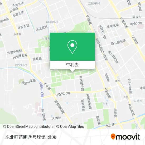 东北旺苗圃乒乓球馆地图