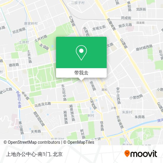 上地办公中心-南1门地图