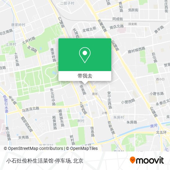 小石灶俭朴生活菜馆-停车场地图