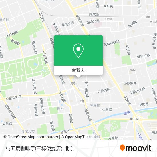 纯五度咖啡厅(三标便捷店)地图