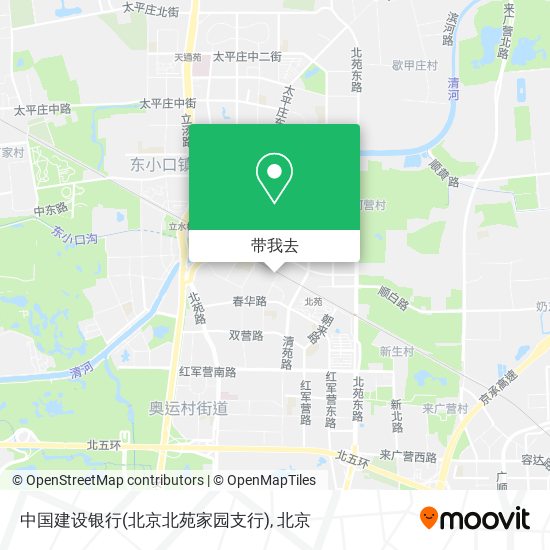 中国建设银行(北京北苑家园支行)地图